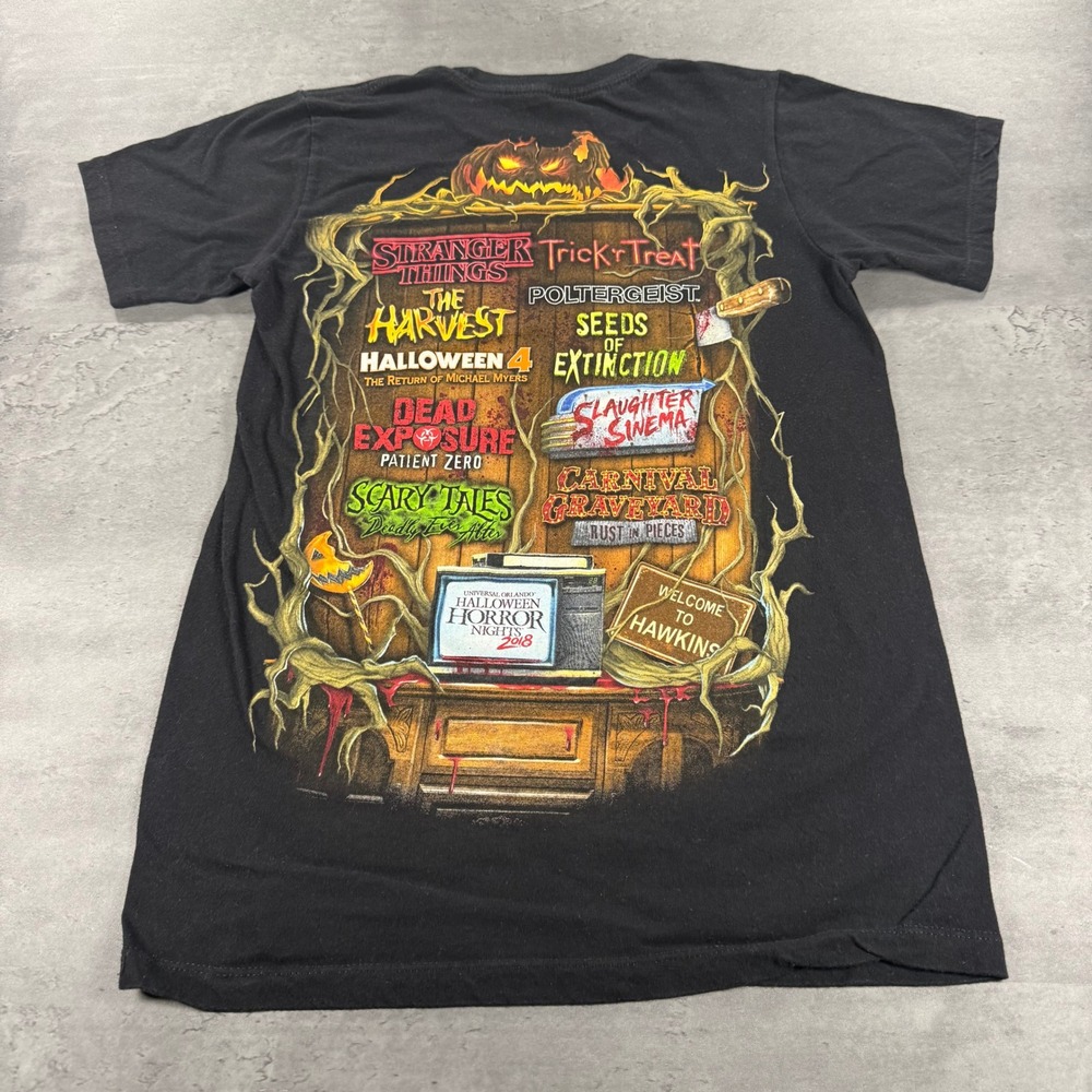 Halloween Horror Nights 2018 T-Shirt Stranger Things Graphic‎ Tee XS Babydoll